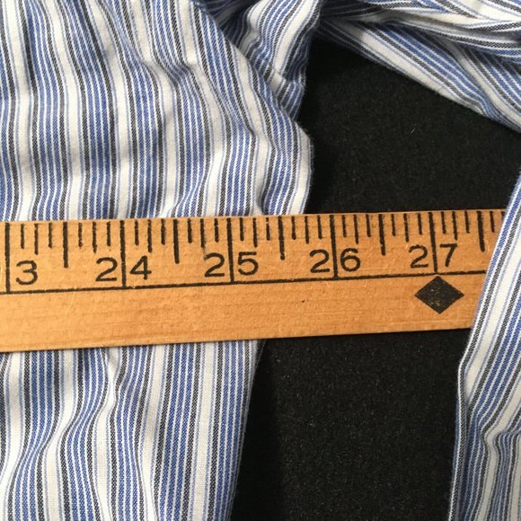 #N Wrangler Western Shirt Pearl Snap Button Up Stripe Double Pockets Long Sleeve - Picture 3 of 7